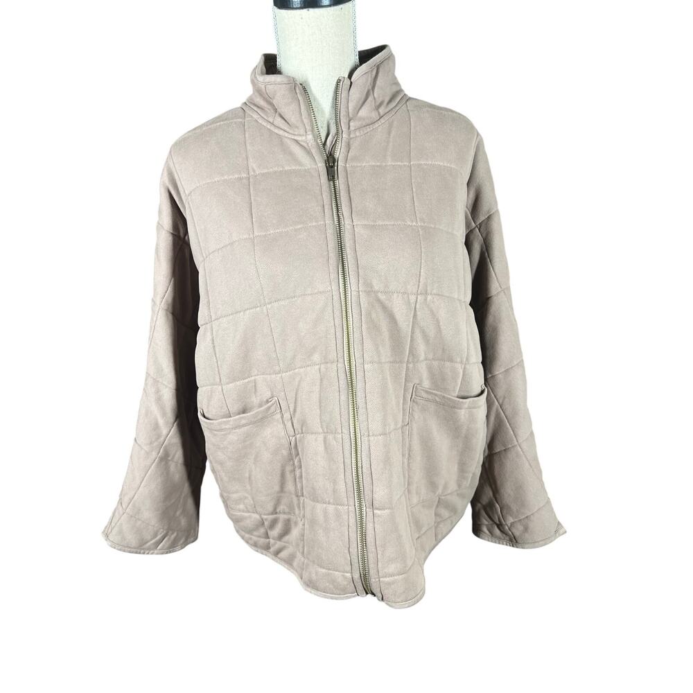 Bobi Los Angeles Quilted Jacket in Hazelnut | Size S | NWT | Neutral Minimalist - Picture 2 of 8